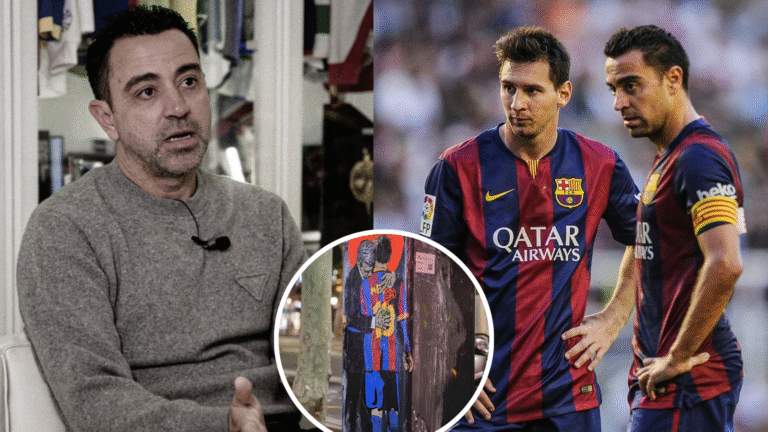 Xavi Hernandez, Leo Messi, Joan Laporta